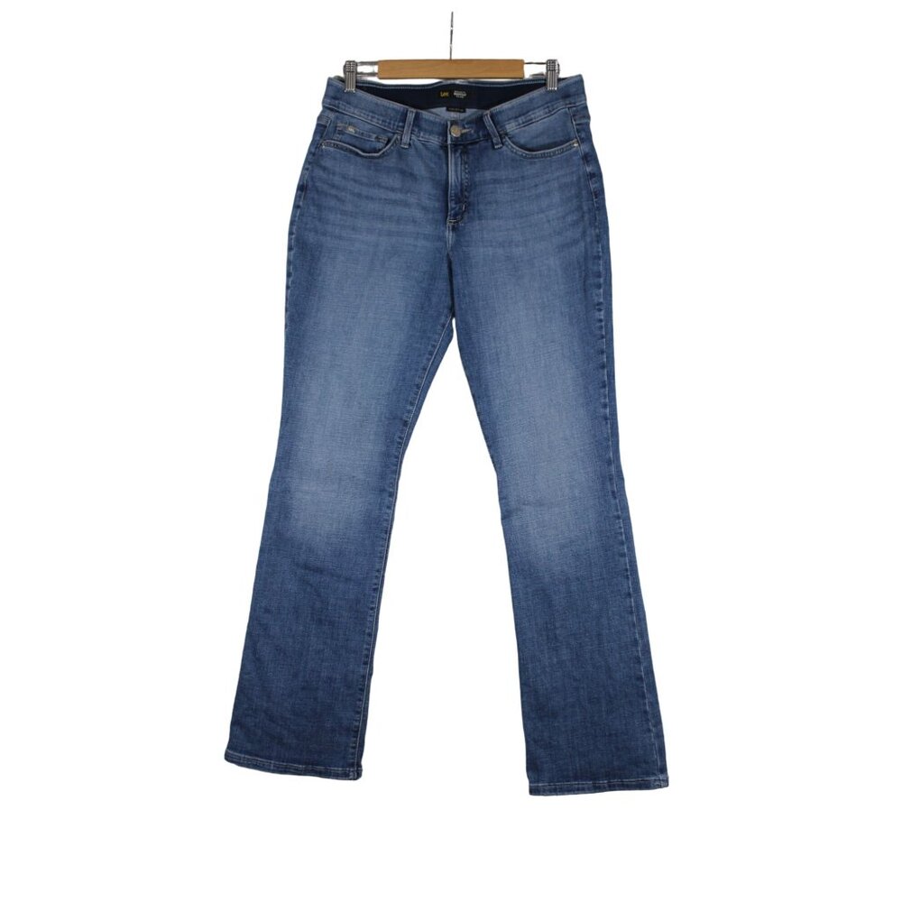 Lee women's Flex Motion mid rise‎ regular fit bootcut stretch jeans 14 Long